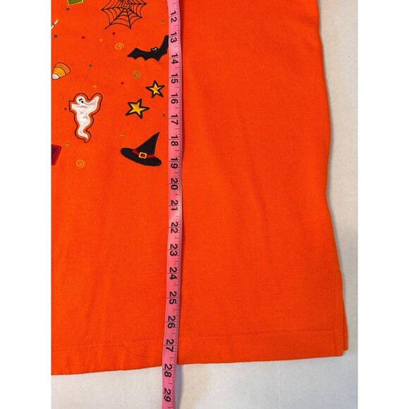 Halloween Embroidered Fleeced Long Sleeve Shirt Size 2X (Bx 7) - Picture 4 of 7